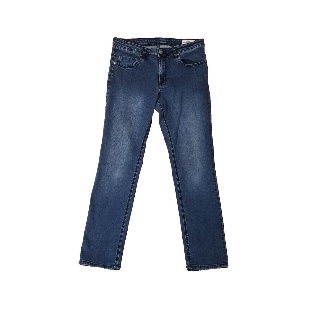 Buffalo David Bitton jeans men's 36x32 Axel slim straight blue flex denim pants